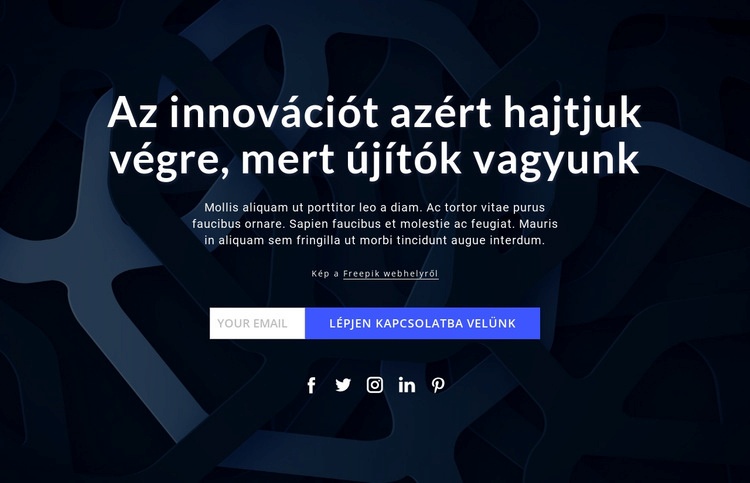 Mi hajtjuk az újításokat WordPress Téma