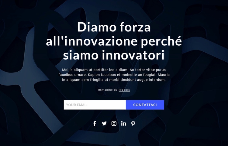 Diamo forza alle innovazioni Costruttore di siti web HTML