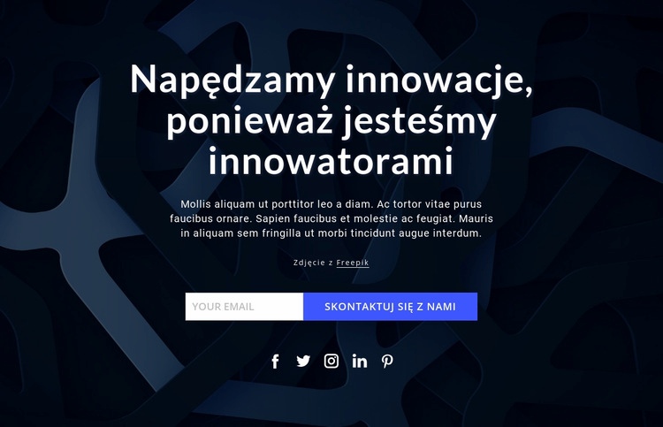 Napędzamy innowacje Szablony do tworzenia witryn internetowych