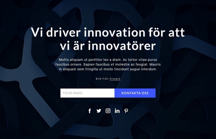 Vi driver innovationer CSS -mall