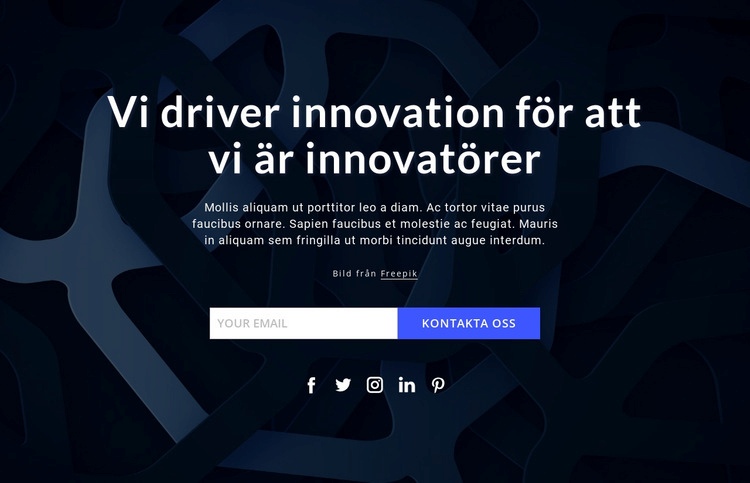 Vi driver innovationer HTML-mall