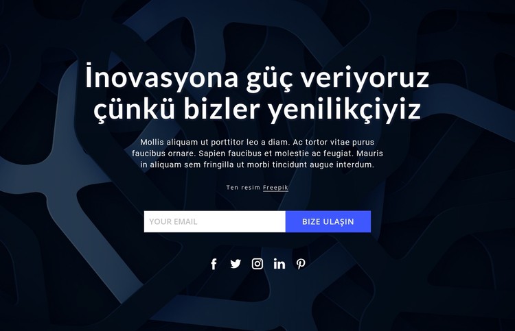 Yeniliklere güç veriyoruz CSS Şablonu