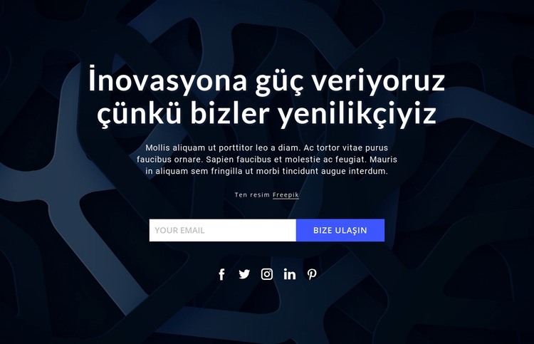 Yeniliklere güç veriyoruz HTML5 Şablonu