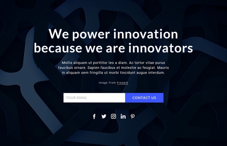 We power innovations Web Page Design