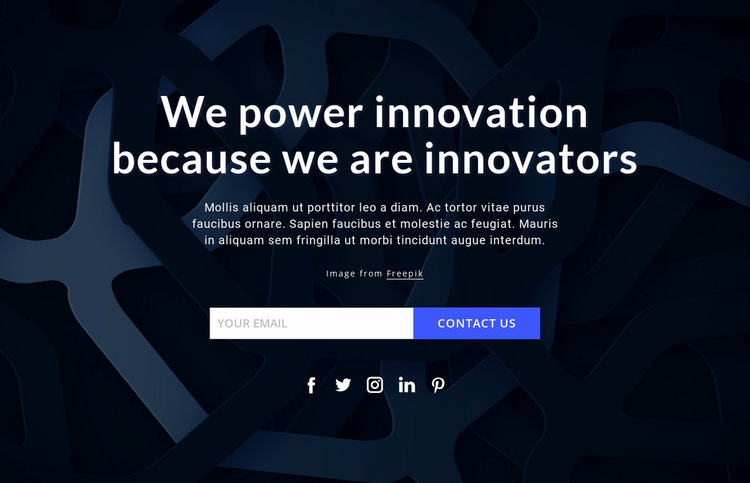 We power innovations Website Builder Templates