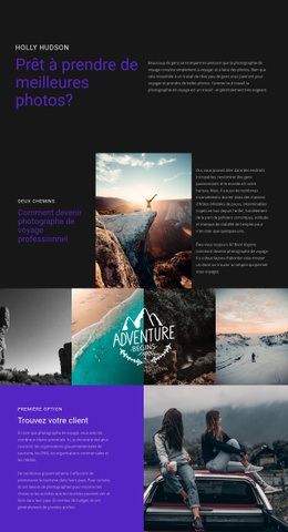 Voyage Et Photographie - Modèle HTML5 Professionnel