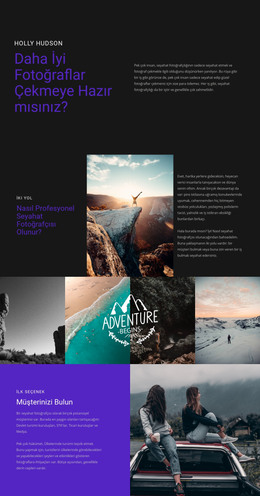 Seyahat Ve Fotoğrafçılık - HTML Sayfası Şablonu