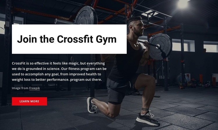 Připojte se k crossfit gymu Html Website Builder