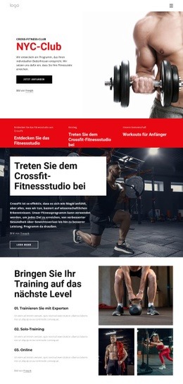 Crossfitnessclub - Vorlage Für Eine Seite