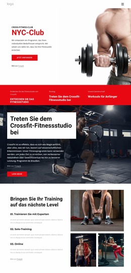 Crossfitnessclub Website-Design