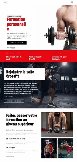 Club De Fitness Cross Concepteurs Web