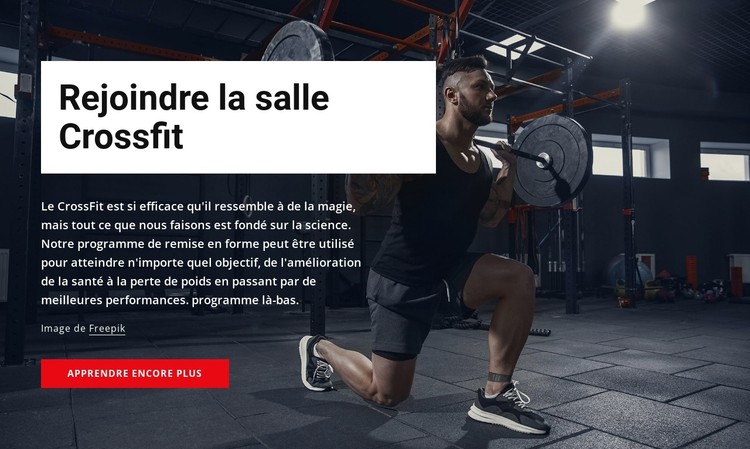 Rejoindre la salle de crossfit Modèle CSS