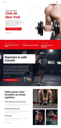 Club De Fitness Cross - Modèle De Page HTML