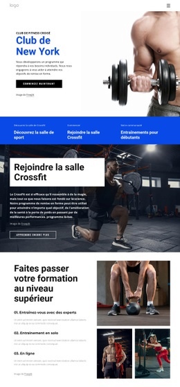 Page De Destination Du Site Web Pour Club De Fitness Cross
