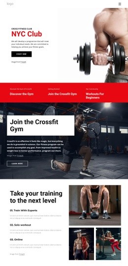 Cross Fitness Klub - HTML Builder Online