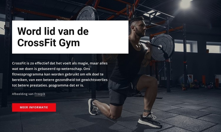 Doe mee aan crossfit sportschool CSS-sjabloon