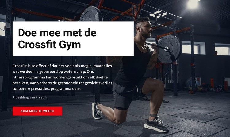 Doe mee aan crossfit sportschool HTML-sjabloon