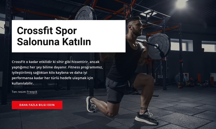 crossfit spor salonuna katılın CSS Şablonu