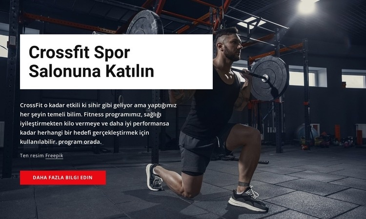 crossfit spor salonuna katılın Şablon