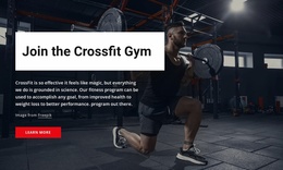 Join Crossfit Gym - Professional Landing Page