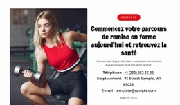 Modèle Web Réactif Pour Commencez Votre Parcours De Remise En Forme