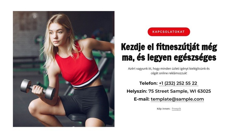 Kezdje el fitnesz utazását CSS sablon