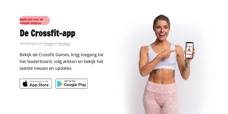 De crossfit-app CSS-sjabloon