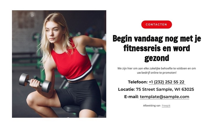 Begin je fitnessreis Sjabloon voor één pagina