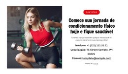 Modelo Web Responsivo Para Comece Sua Jornada De Condicionamento Físico