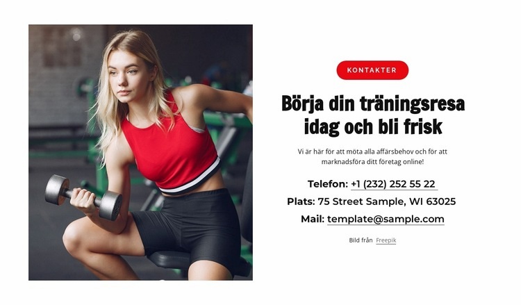 Börja din träningsresa CSS -mall