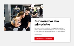 Diseño De Sitio Listo Para Usar Para Entrenamientos Para Principiantes