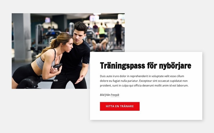 Träningar för nybörjare HTML-mall