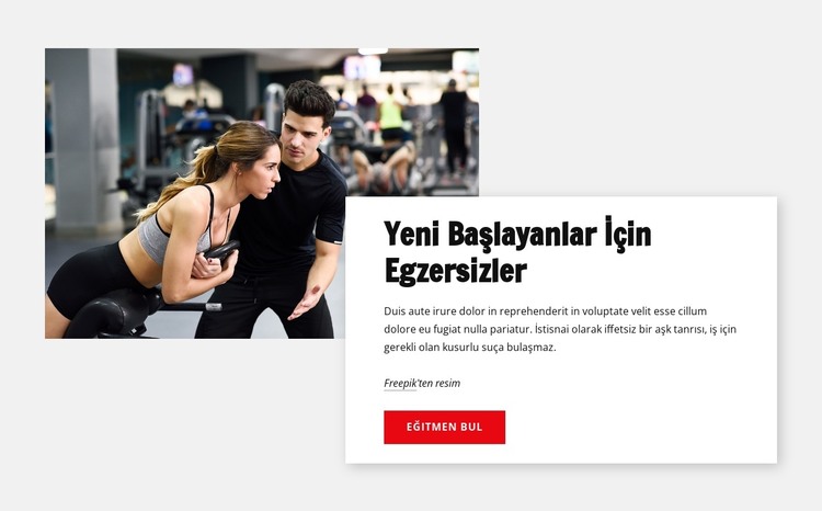 Yeni başlayanlar için eğitimler HTML Şablonu