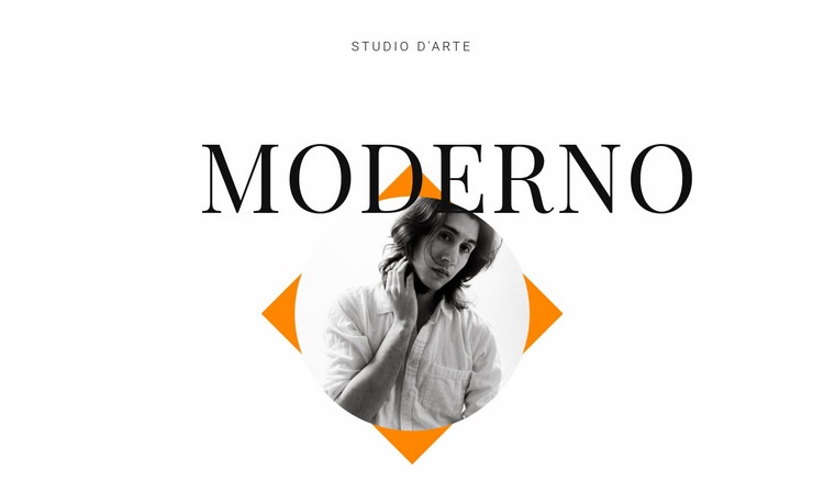 Studio d'arte moderno Mockup del sito web