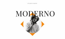 Studio D'Arte Moderno - Modello Di Sito Web A Pagina Singola