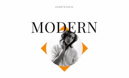 Modern Konststudio - Gratis Webbplatsmall