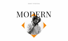 Sanat Stüdyosu Modern - Tek Sayfalık Web Sitesi Şablonu