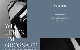 Wir Leben, Um Großartige Ideen Zu Entwickeln – Inspiration Für HTML5-Vorlagen