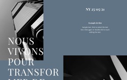 Nous Vivons Pour Transformer De Grandes Idées - Modèle De Maquette De Page Web