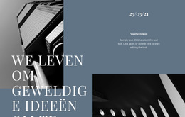 We Leven Om Geweldige Ideeën Om Te Zetten