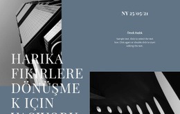 Harika Fikirlere Dönüşmek Için Yaşıyoruz Için Özel Tek Sayfalık Şablon