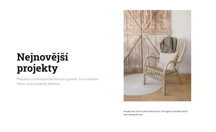 Elegantní nábytek Šablona webové stránky