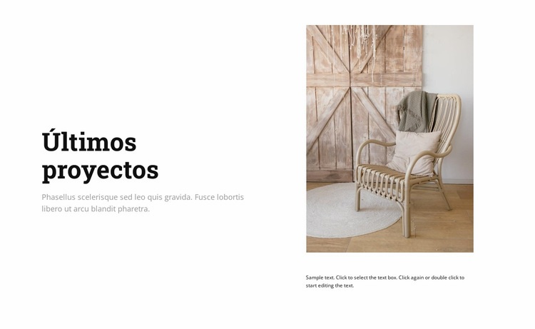 Muebles elegantes Diseño de páginas web