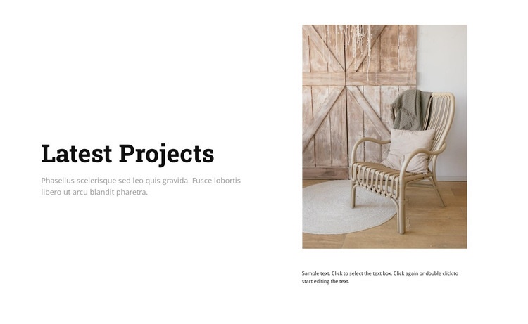 Elegant furniture Homepage Design