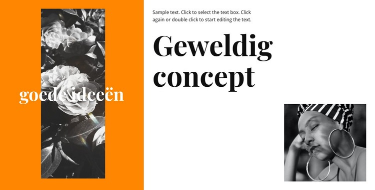 Geweldig concept Sjabloon voor één pagina