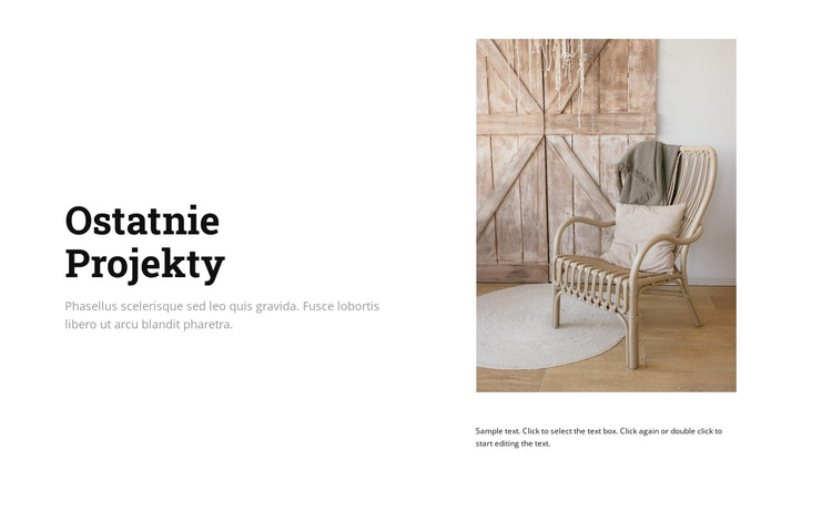 Eleganckie meble Szablon witryny sieci Web