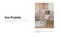 Zarif Mobilyalar Için Ana Sayfa Bölümleri