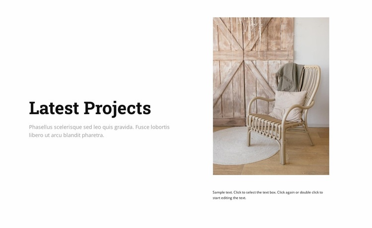 Elegant furniture Web Page Design