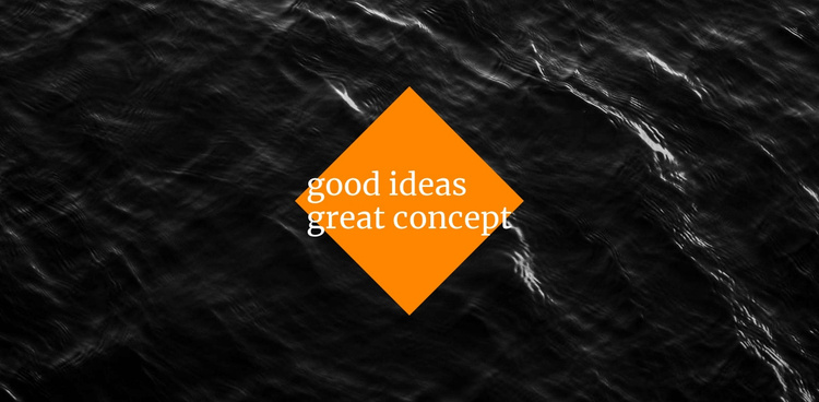 Good ideas great concept Landing Page