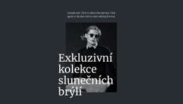 Exkluzivní Kolekce Slunečních Brýlí – Bezplatné Šablony Motivů Html5